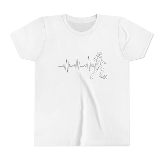 Soccer Heartbeat Youth Short Sleeve Tee