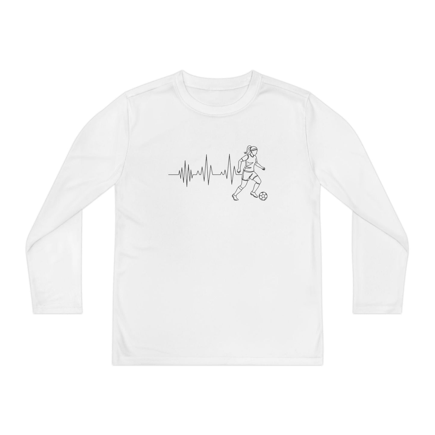 Soccer Heartbeat Youth Long Sleeve Competitor Tee