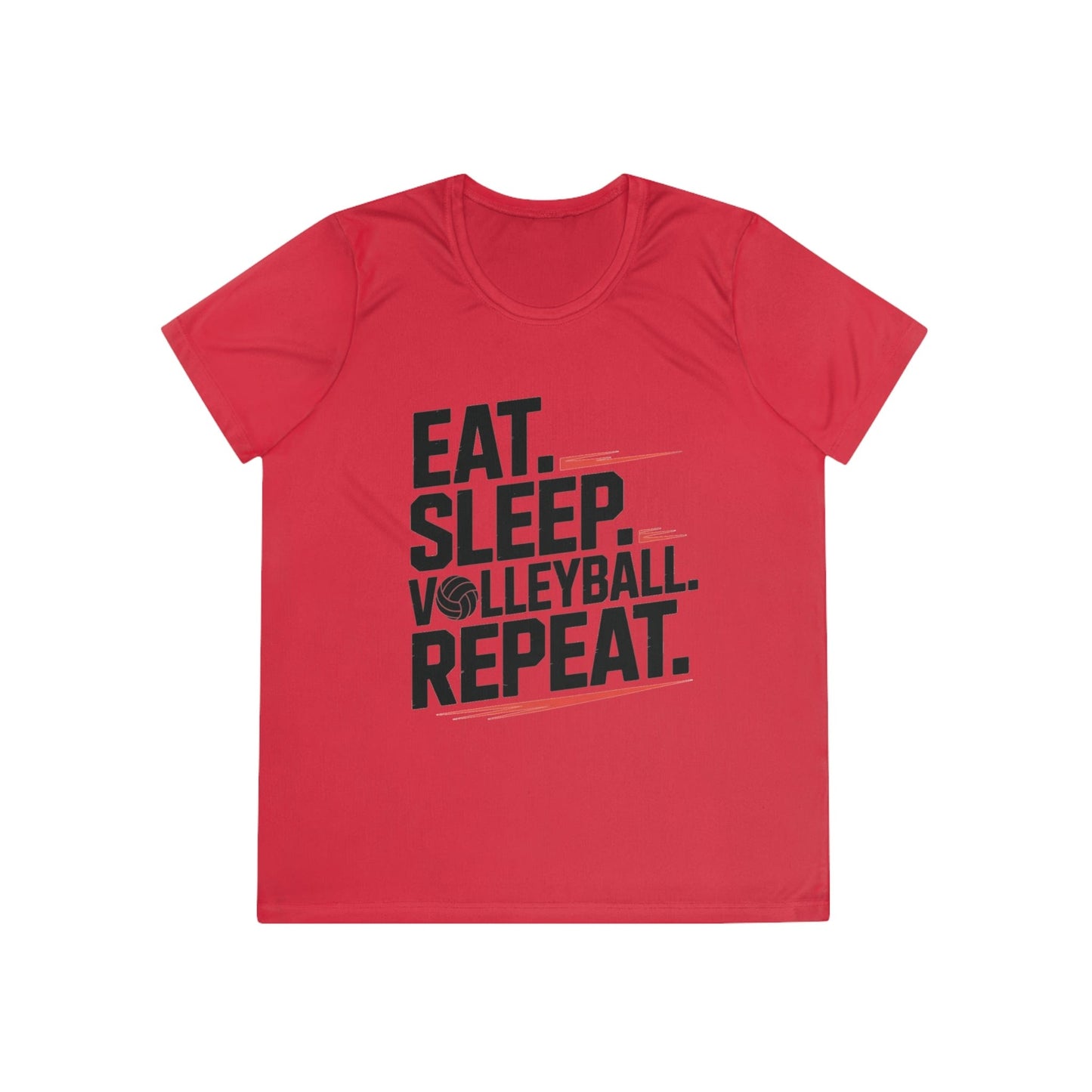 Eat.Sleep.Volleyball.Repeat Ladies Moisture Wicking Tee