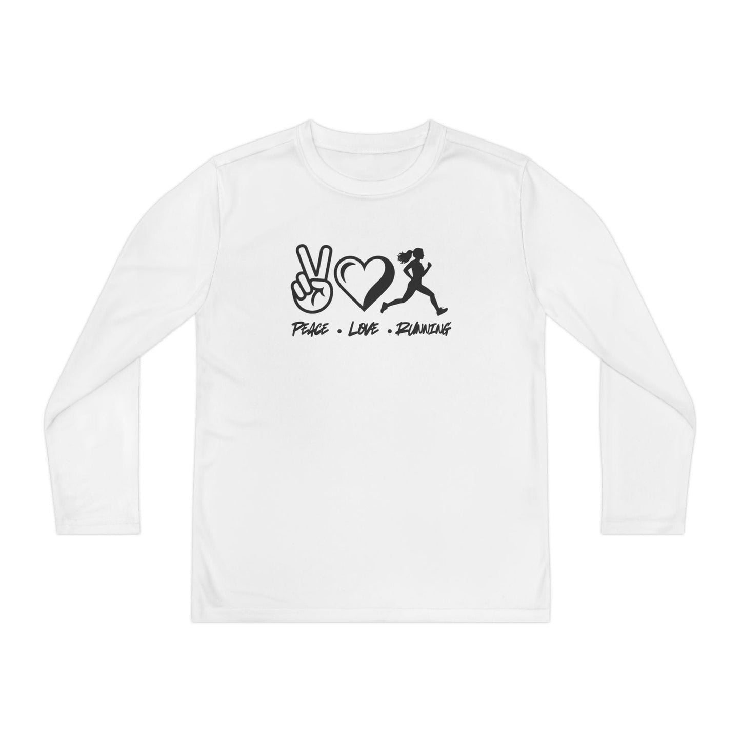 Peace • Love • Running Youth Long Sleeve Competitor Tee