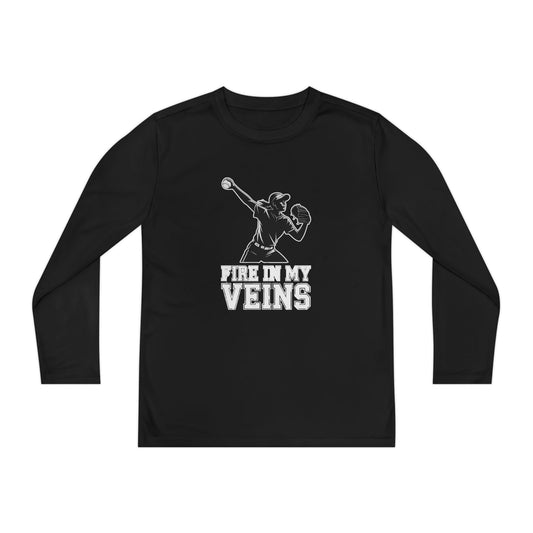 Fire In My Veins Youth Long Sleeve Competitor Tee