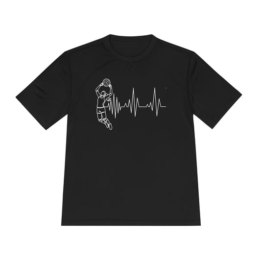 Volleyball Heartbeat Unisex Moisture Wicking Tee