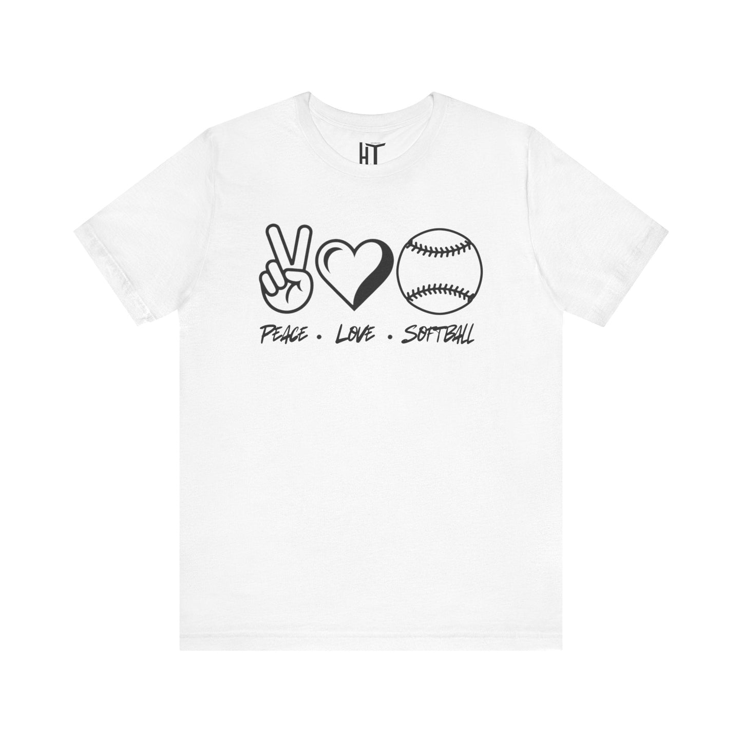 Peace • Love • Softball T-Shirt