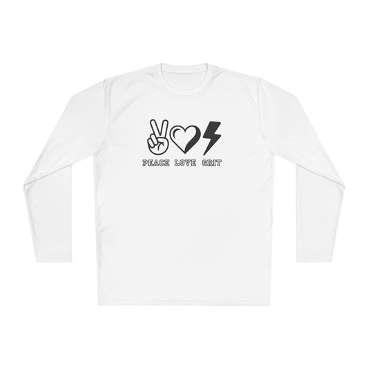Peace, Love, Grit Unisex Lightweight Long Sleeve Tee