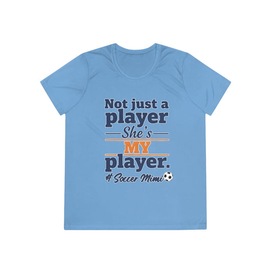 #Soccer Mimi Ladies Moisture Wicking Tee