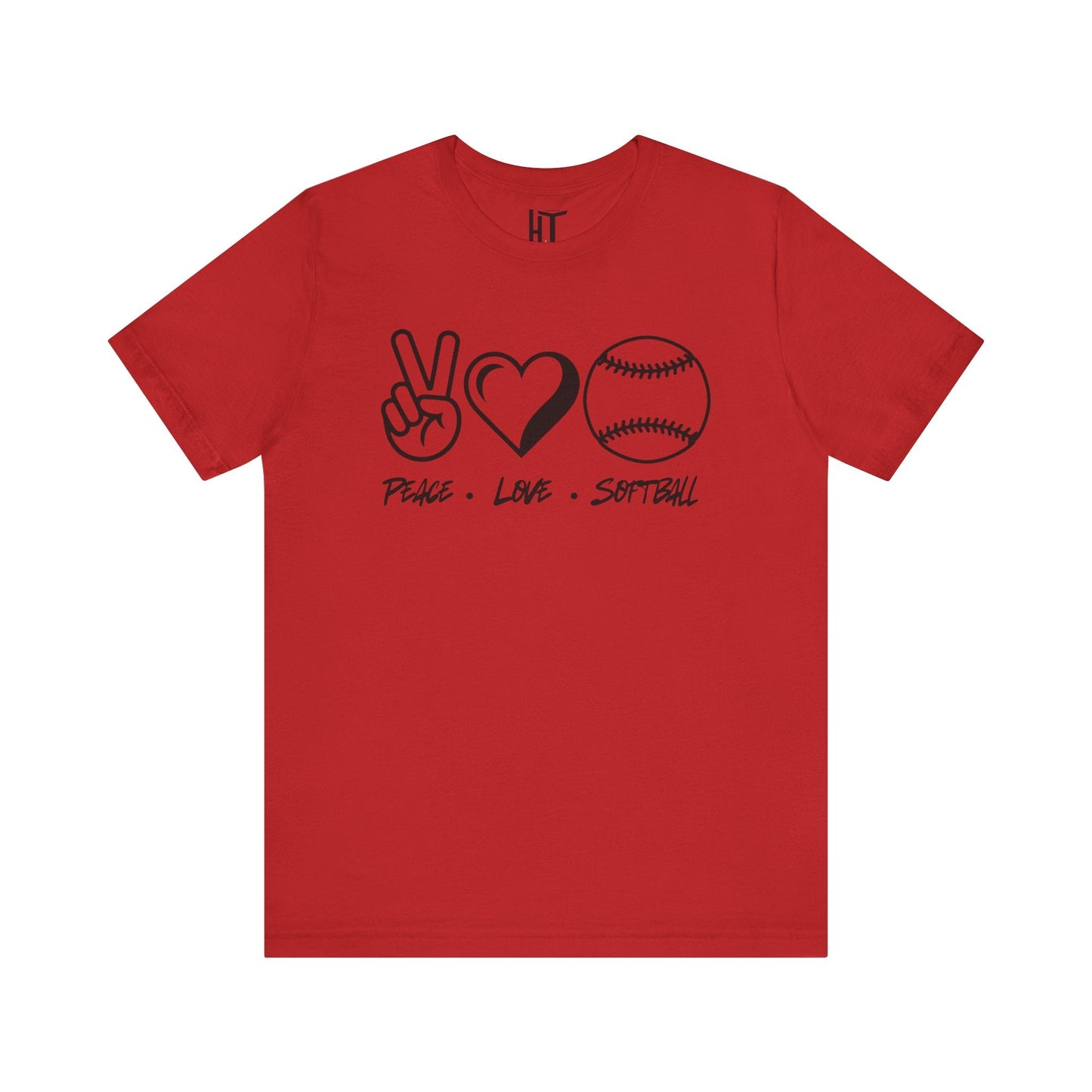 Peace • Love • Softball T-Shirt