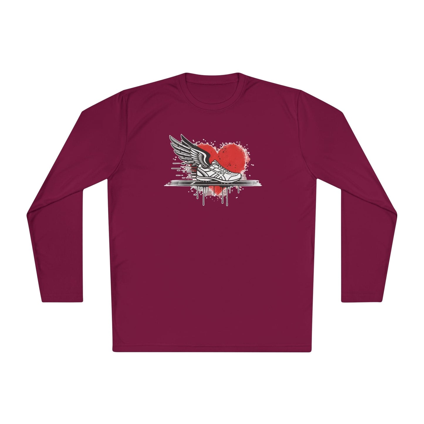 Running Is Her Heartbeat Lightweight Long Sleeve Tee