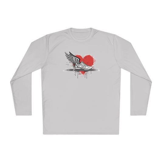 Running Is Her Heartbeat Lightweight Long Sleeve Tee