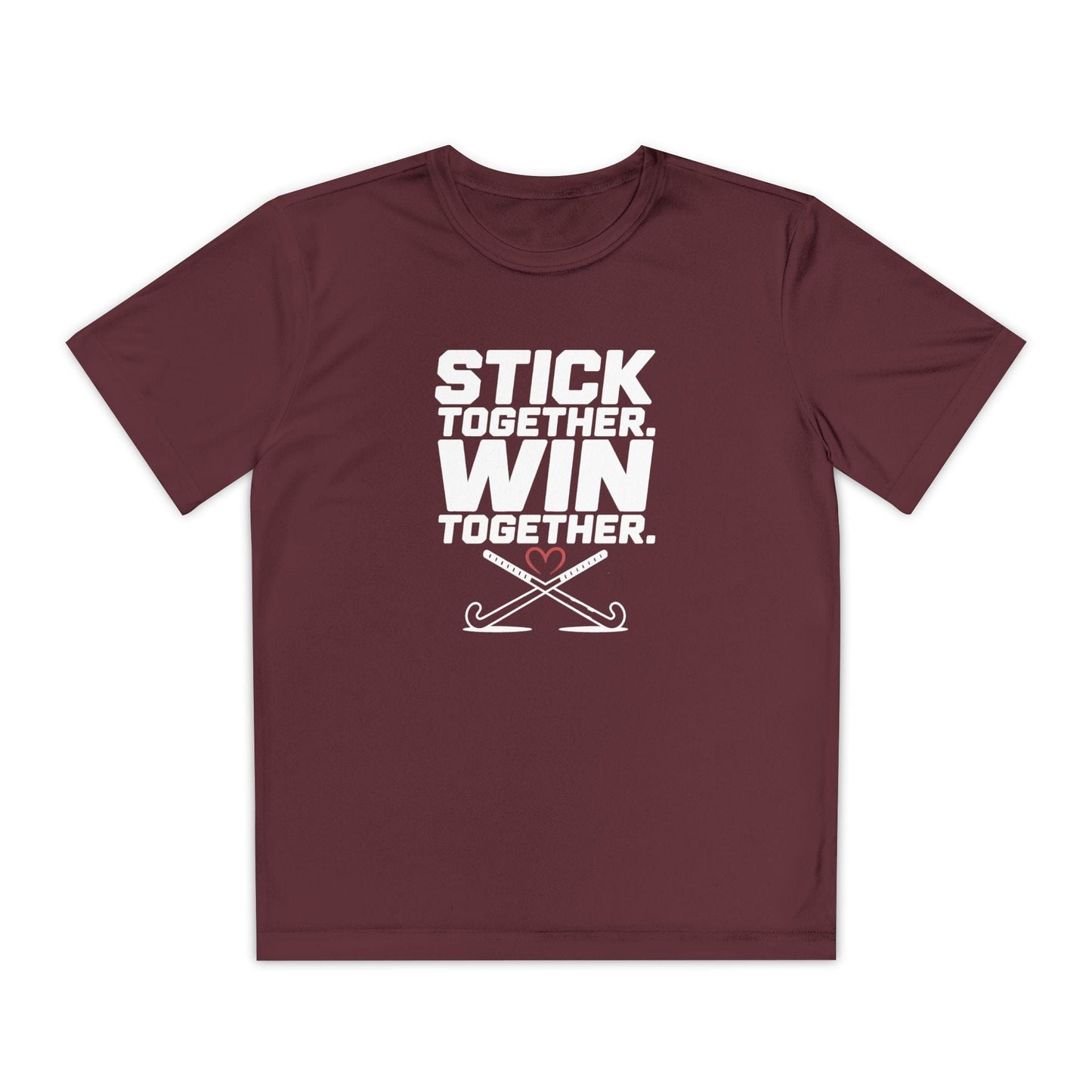 Stick Together. Win Together Youth Moisture Wicking Tee