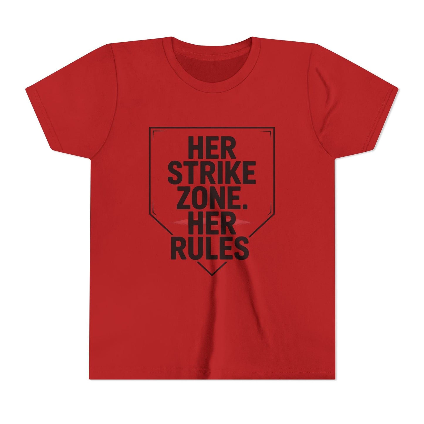Her Strike Zone. Her Rules Youth Short Sleeve Tee