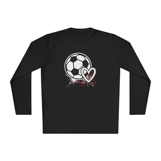 Soccer Is Her Heartbeat Lightweight Long Sleeve Tee