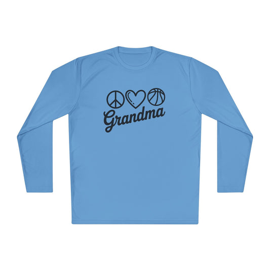 Peace Love Basketball Grandma Lightweight Long Sleeve Tee