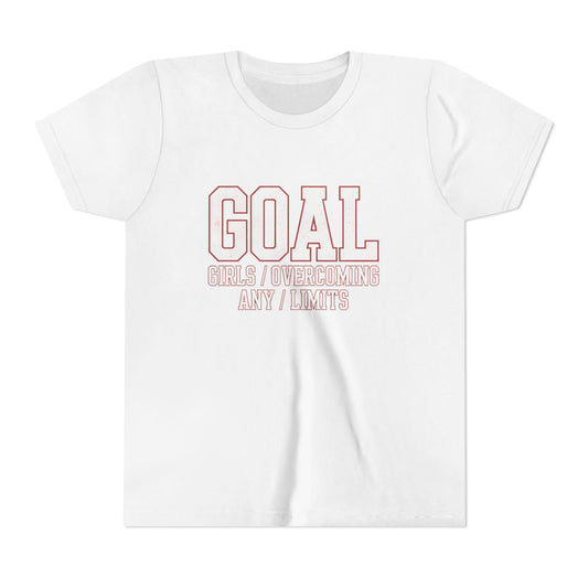 Goal: Girls Overcoming Any Limits Youth Short Sleeve Tee