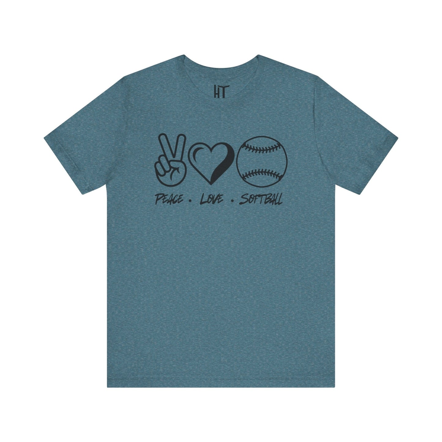 Peace • Love • Softball T-Shirt