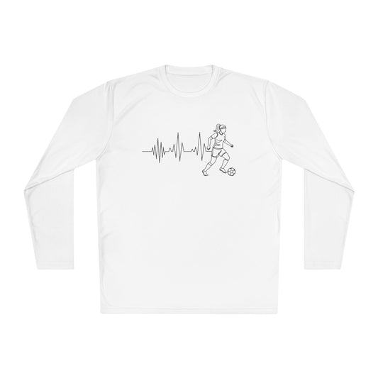 Soccer Heartbeat Lightweight Long Sleeve Tee