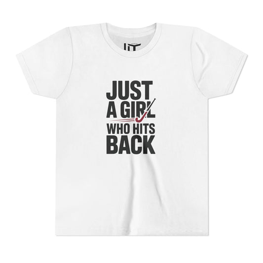 Just A Girl Who Hits Back Youth Short Sleeve Tee