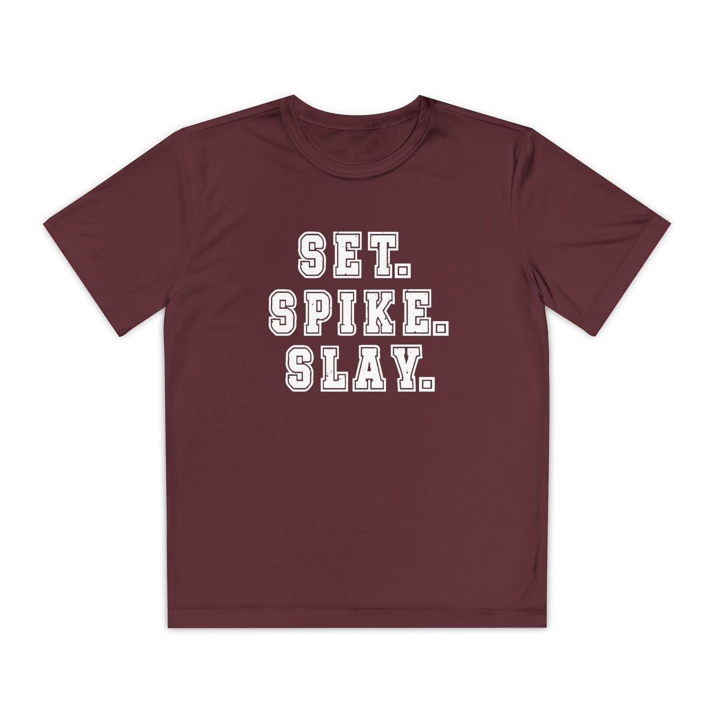 Set.Spike.Slay Youth Moisture Wicking Tee