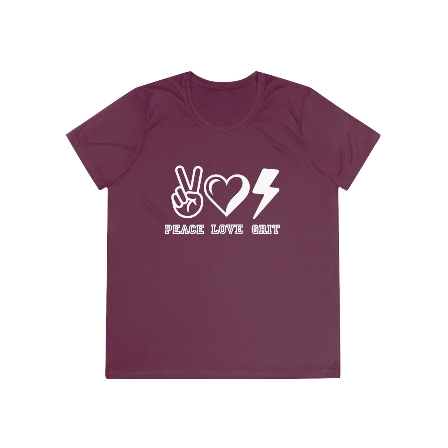 Peace, Love, Grit Ladies Competitor Tee