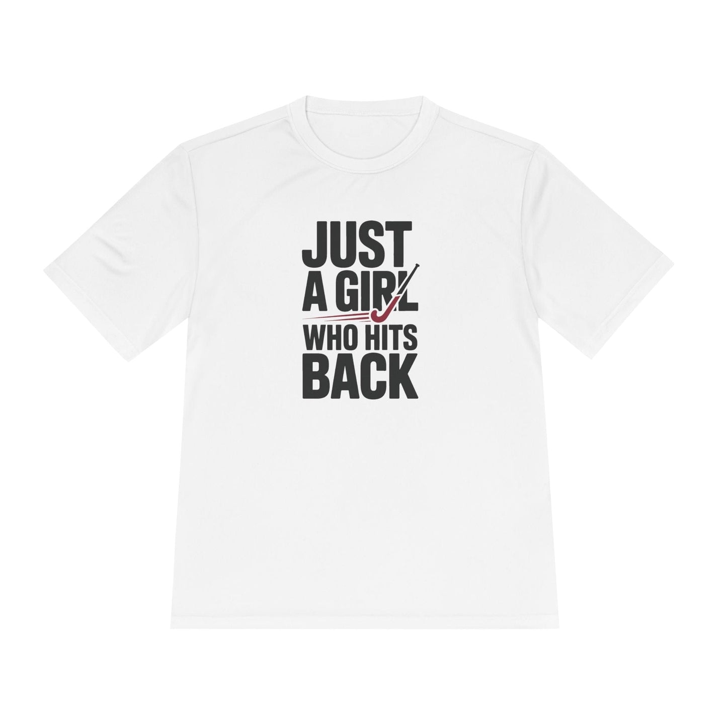 Just A Girl Who Hits Back Unisex Moisture Wicking Tee