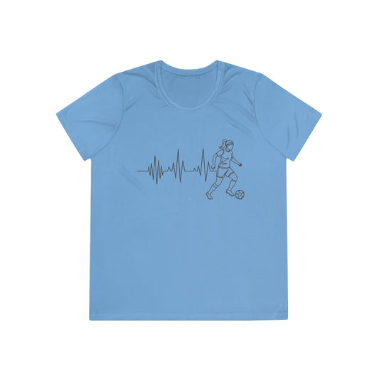 Soccer Heartbeat Ladies Moisture Wicking Tee