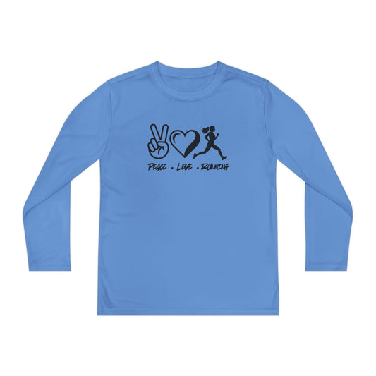 Peace • Love • Running Youth Long Sleeve Competitor Tee