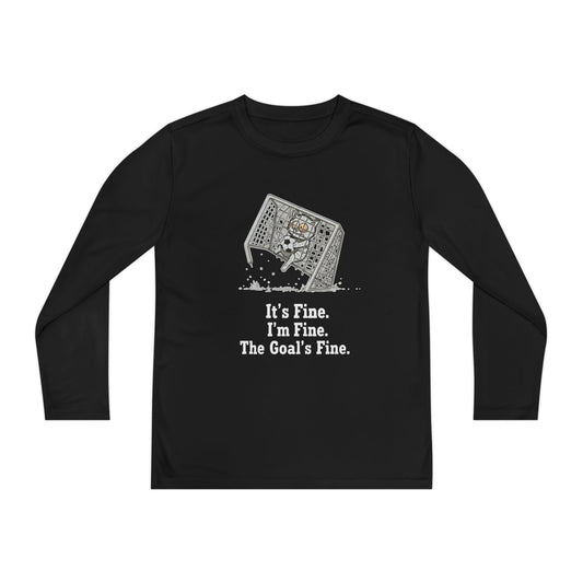 It's Fine, Soccer Youth Long Sleeve Competitor Tee