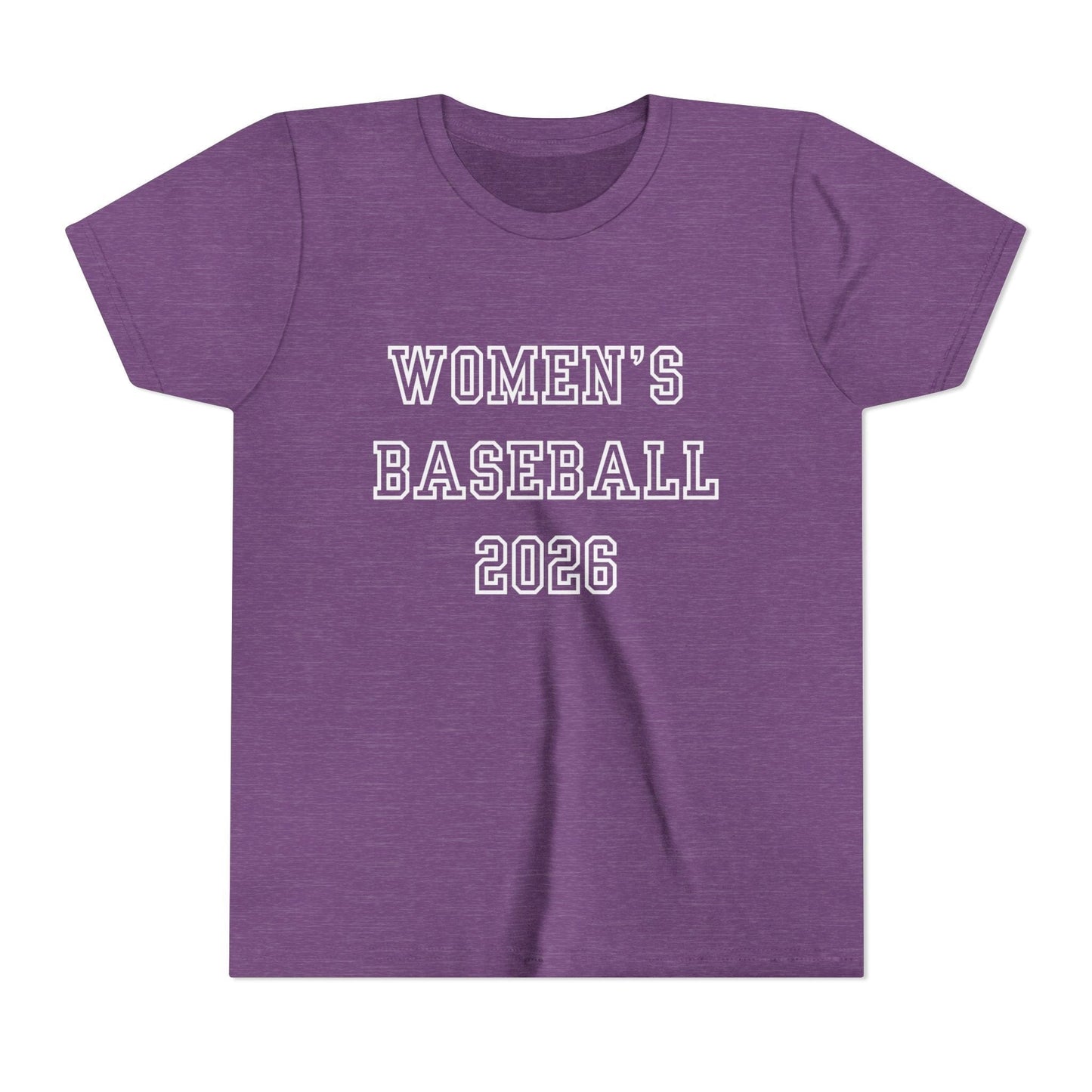 Women's Baseball 2026 Youth Short Sleeve Tee