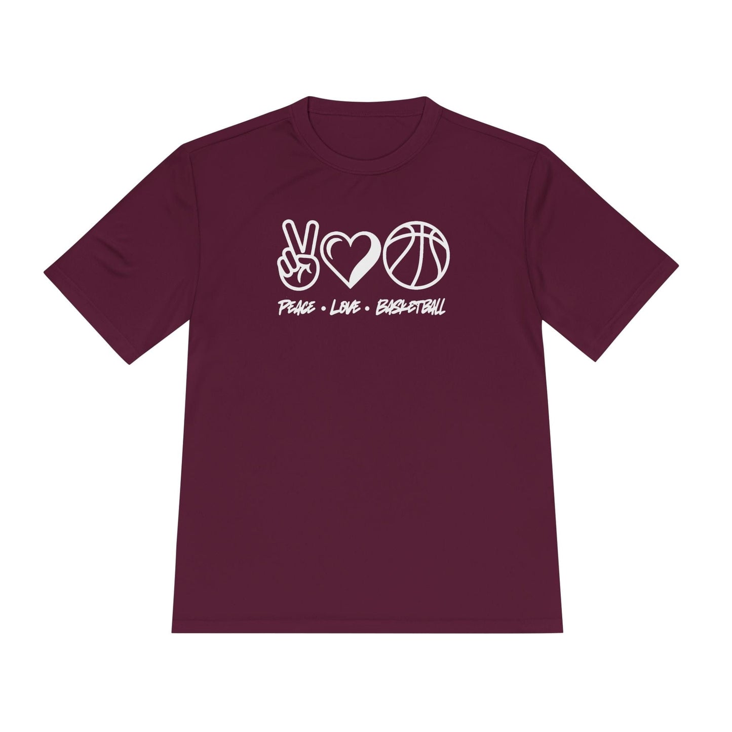 Peace • Love • Basketball Unisex Moisture Wicking Tee