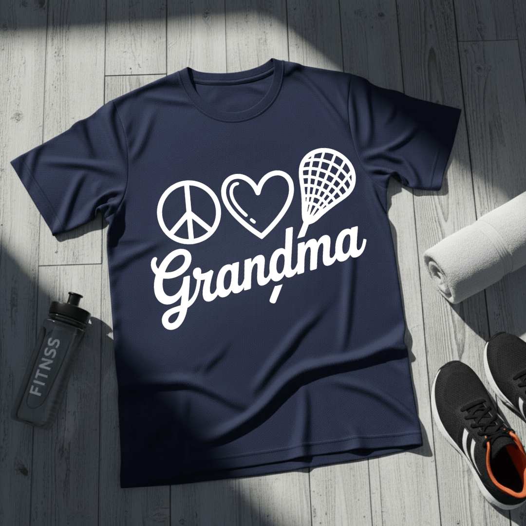 Peace Love Lacrosse Grandma T-Shirt