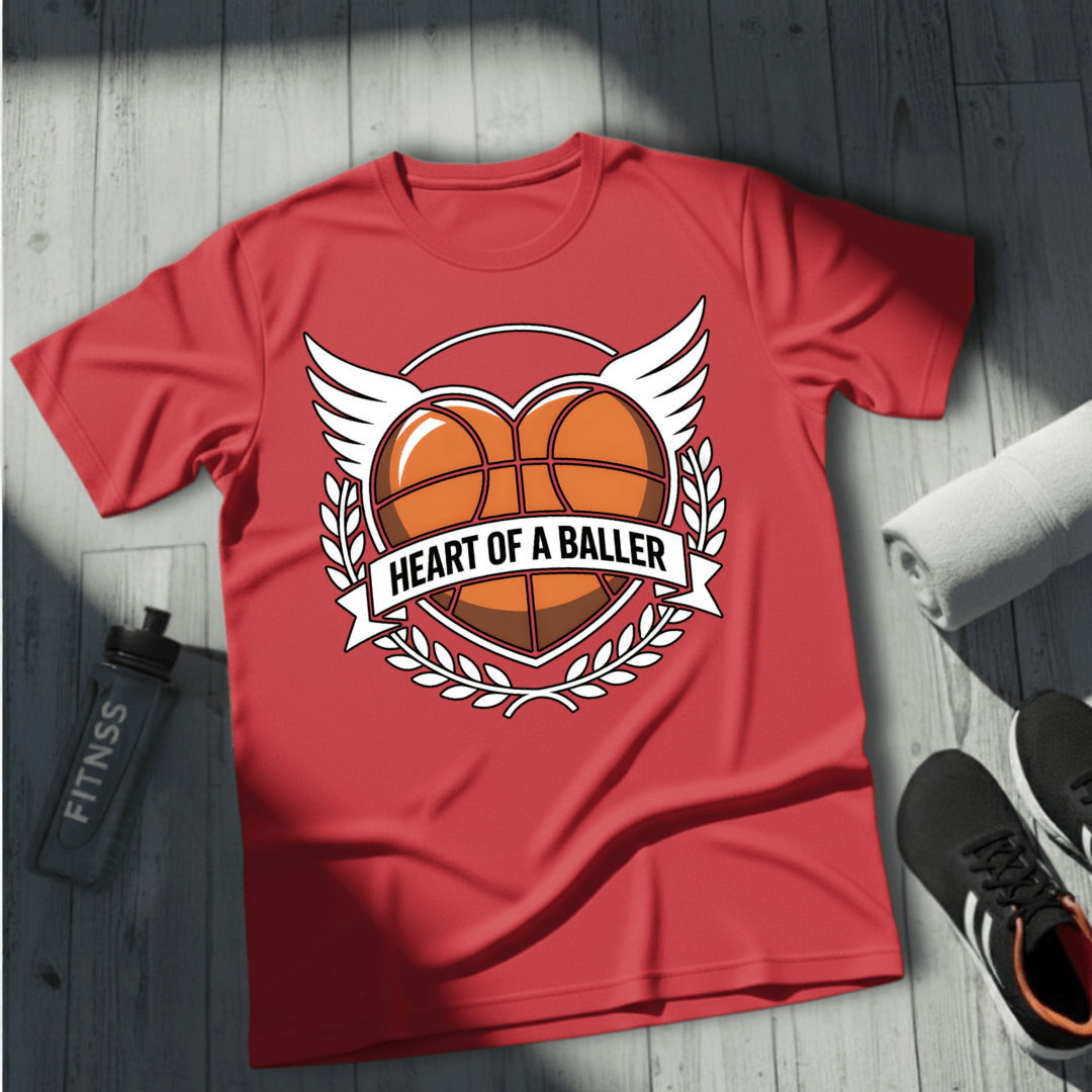 Heart Of A Baller-Basketball T-Shirt