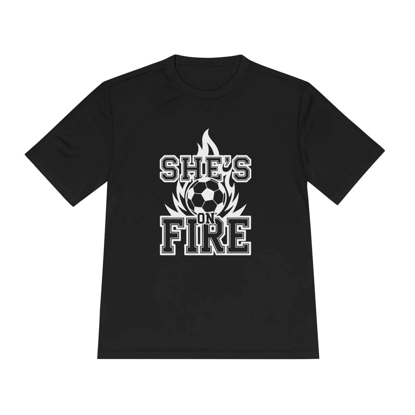 She's On Fire Soccer Unisex Moisture Wicking Tee
