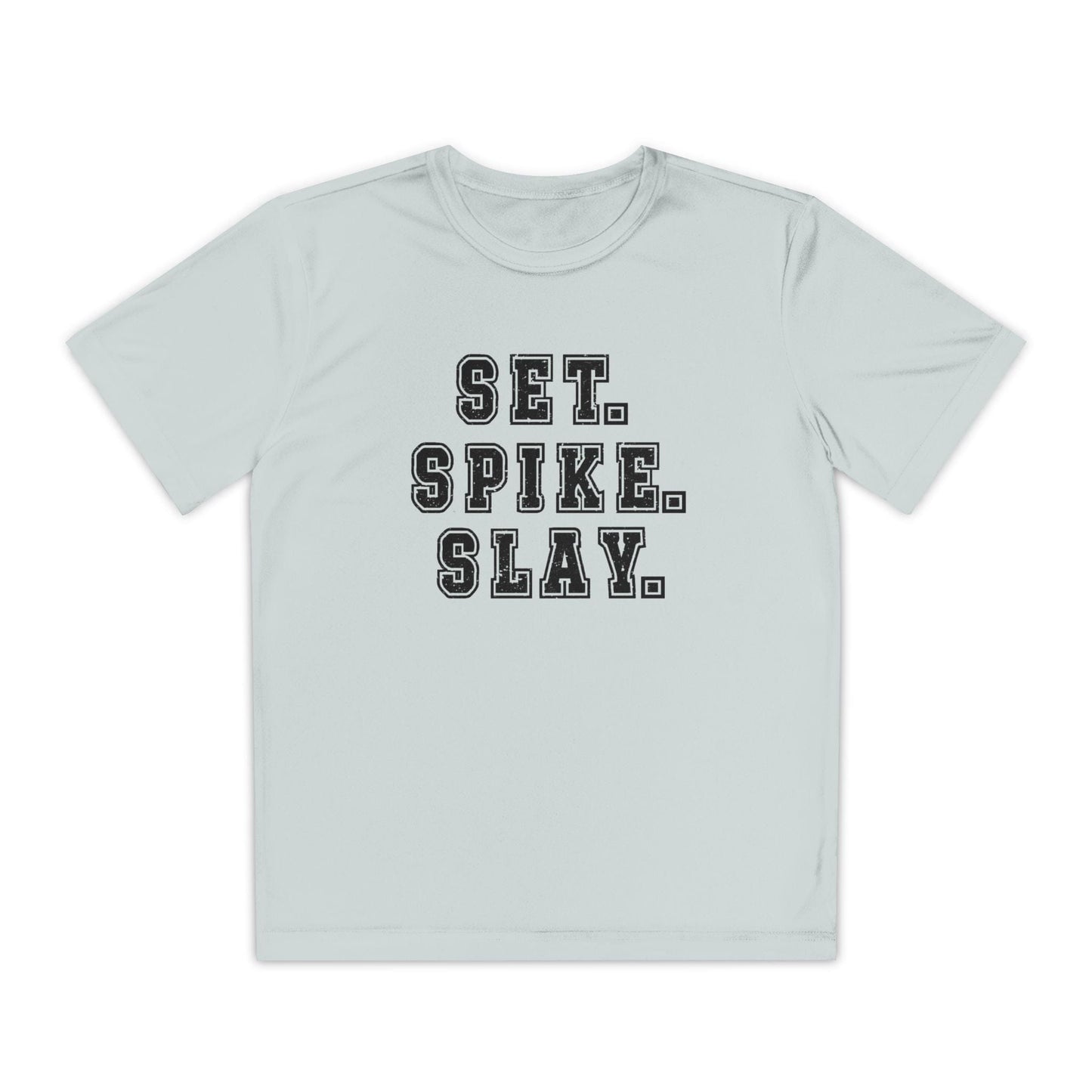 Set.Spike.Slay Youth Moisture Wicking Tee