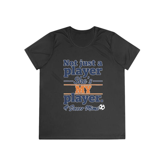 #Soccer Mimi Ladies Moisture Wicking Tee