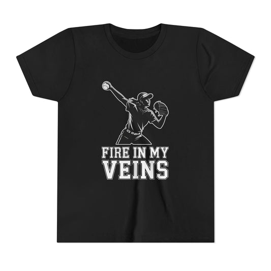 Fire In My Veins Youth Short Sleeve Tee