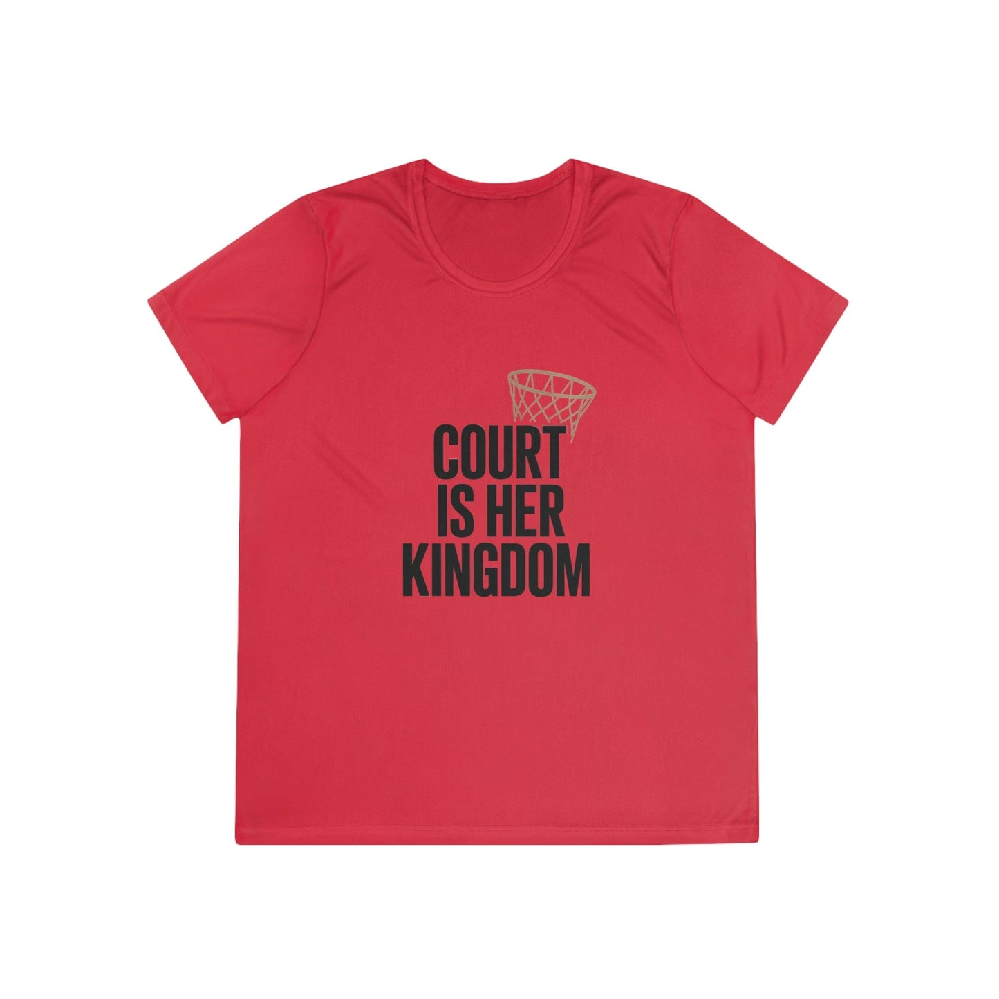 Court Is Her Kingdom Ladies Moisture Wicking Tee