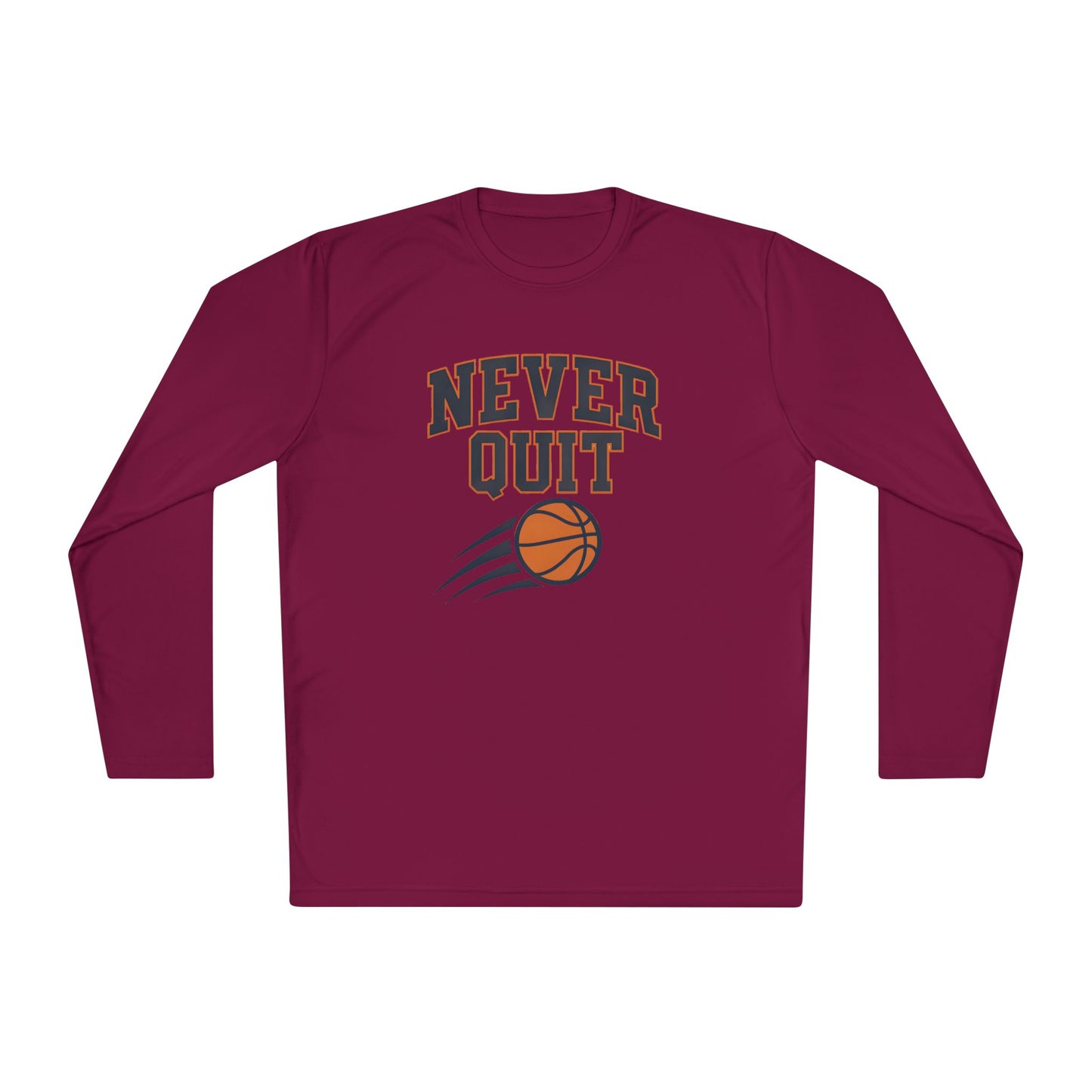 Never Quit Basketball Lightweight Long Sleeve Tee