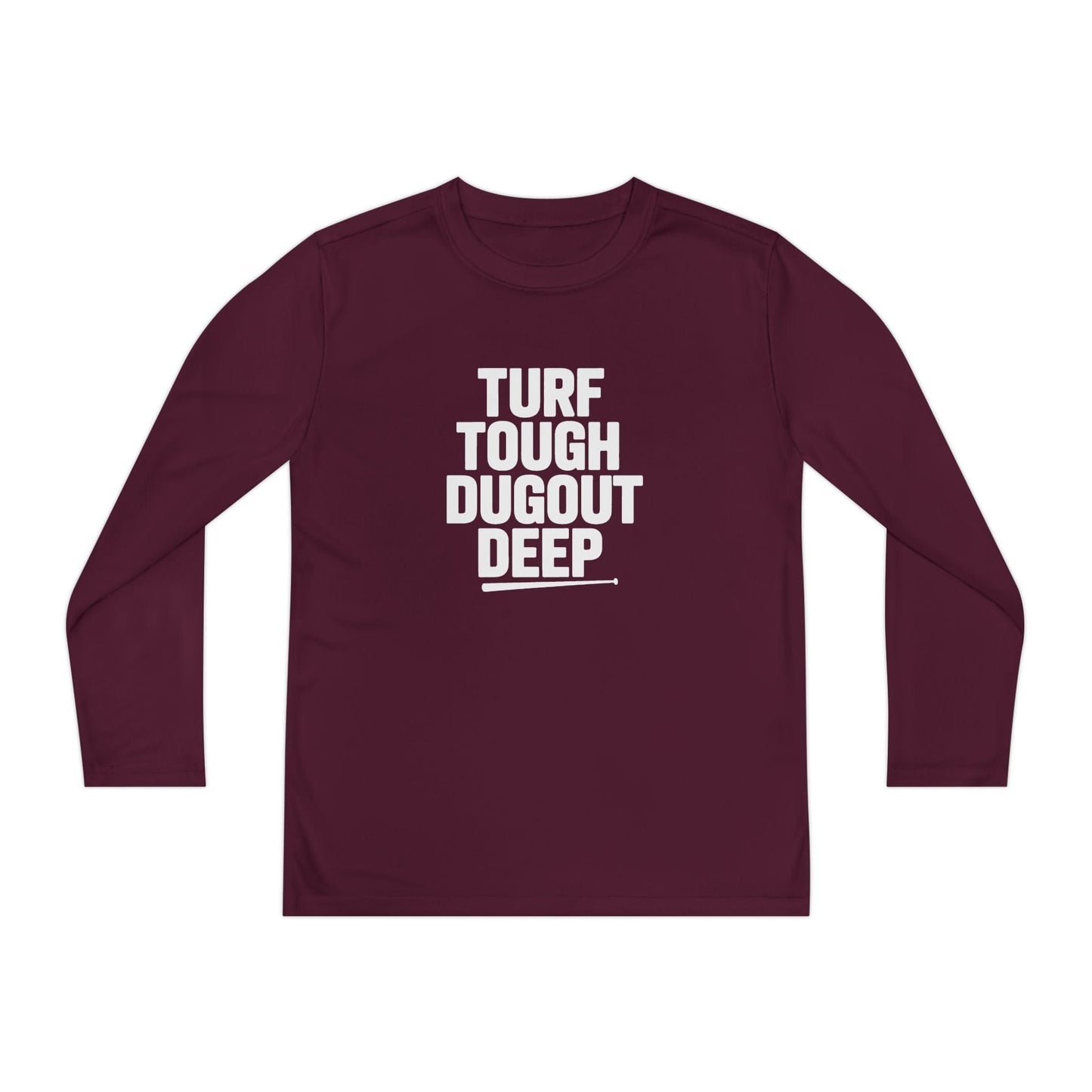 Turf Tough, Dugout Deep Youth Long Sleeve Competitor Tee