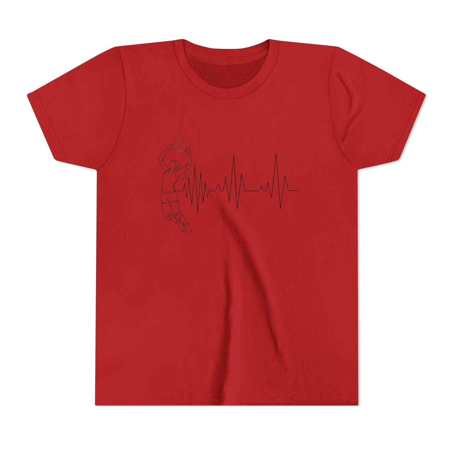 Volleyball Heartbeat Youth Short Sleeve Tee