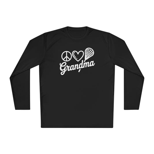 Peace Love Lacrosse Grandma Lightweight Long Sleeve Tee