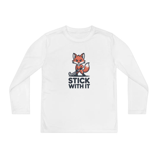Stick With It Youth Long Sleeve Competitor Tee