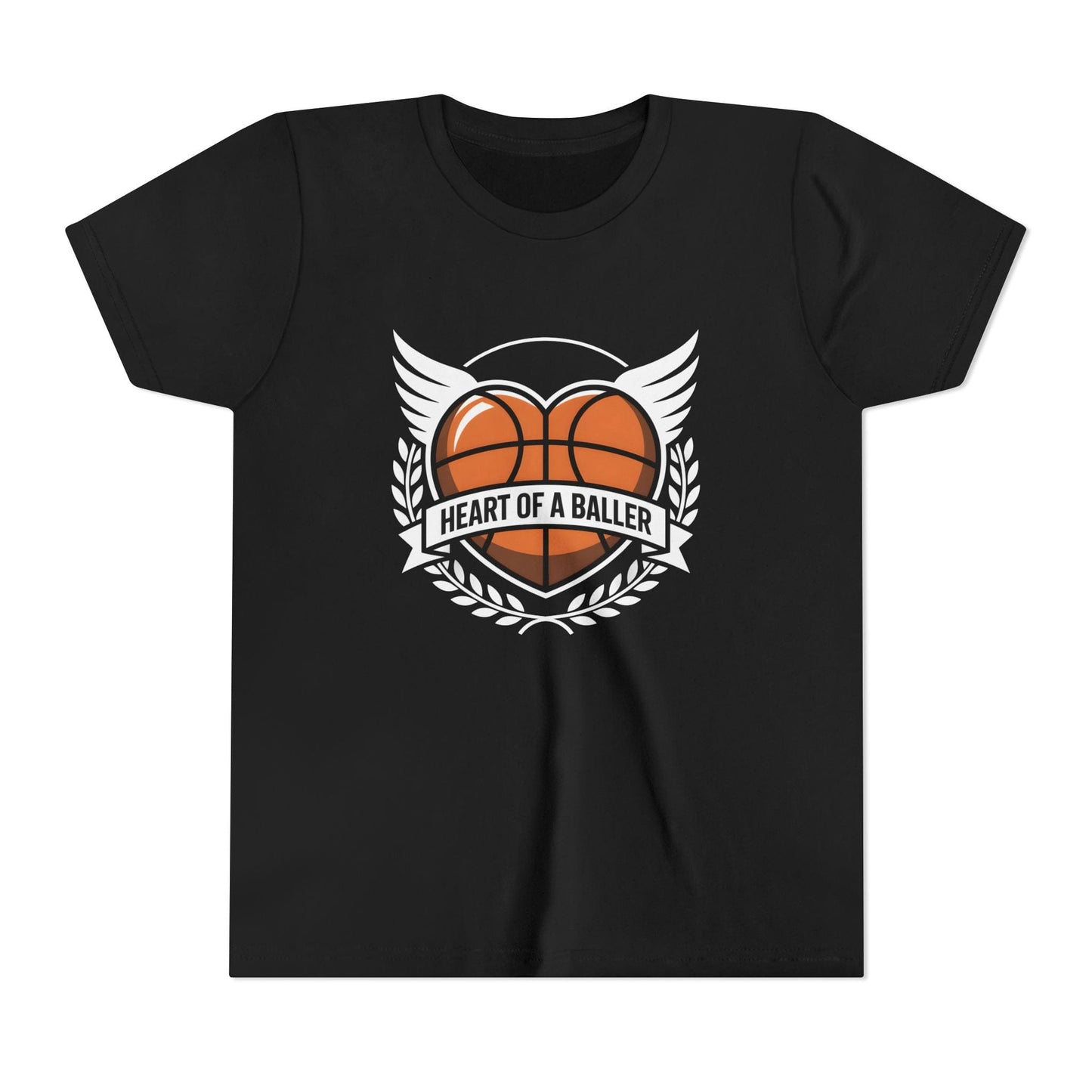 Heart Of A Baller-Basketball Youth Short Sleeve Tee