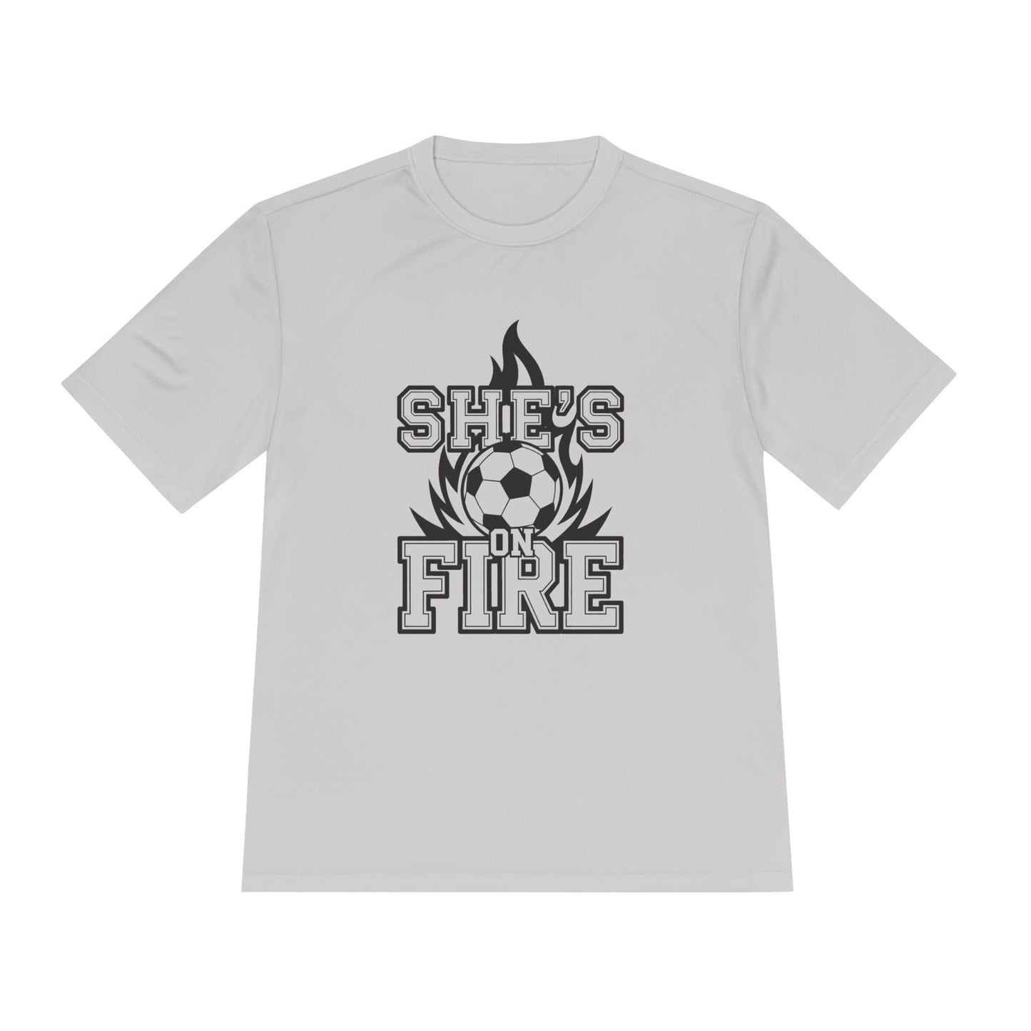 She's On Fire Soccer Unisex Moisture Wicking Tee