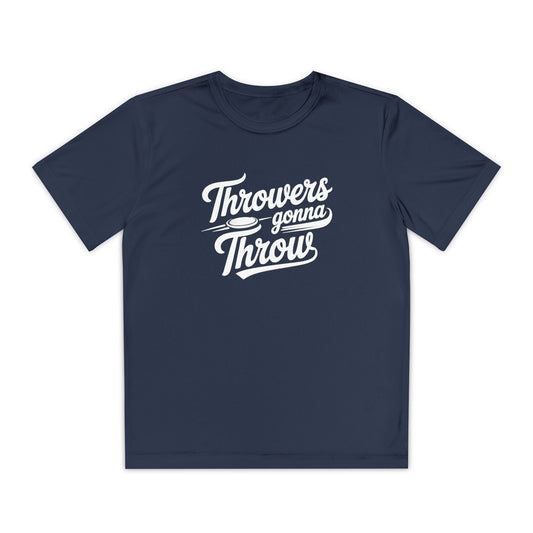 Throwers Gonna Throw Youth Moisture Wicking Tee
