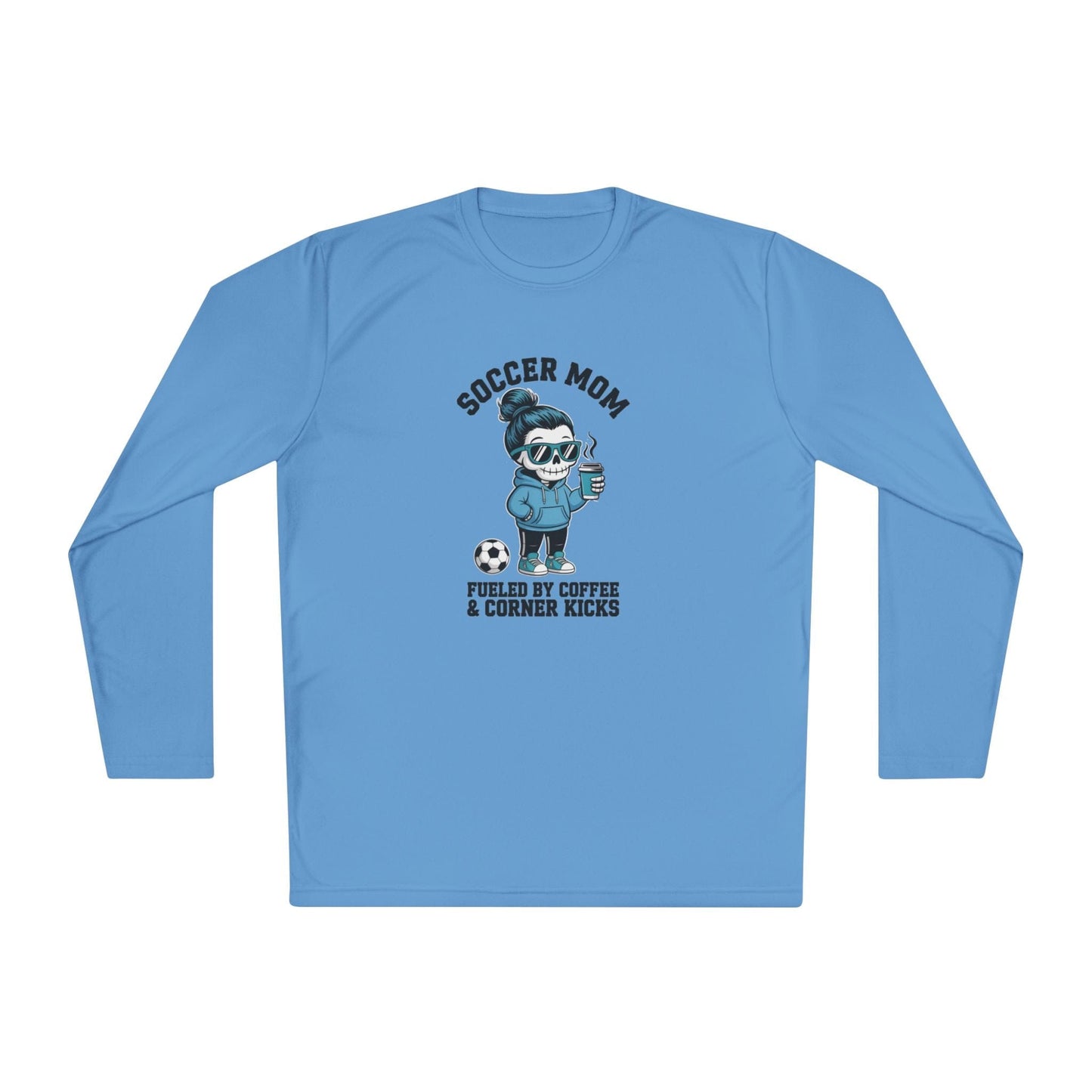 Coffee And Corner Kicks Mom Lightweight Long Sleeve Tee