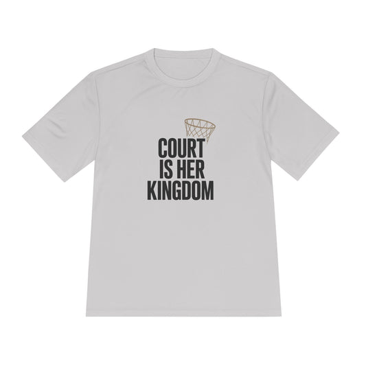 Court Is Her Kingdom Unisex Moisture Wicking Tee