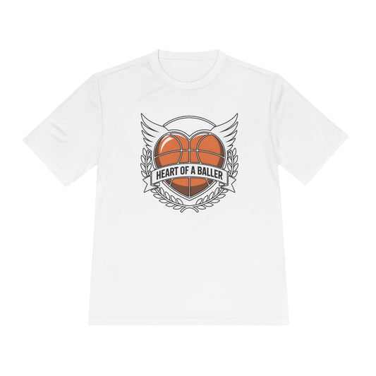 Heart Of A Baller-Basketball  Unisex Moisture Wicking Tee