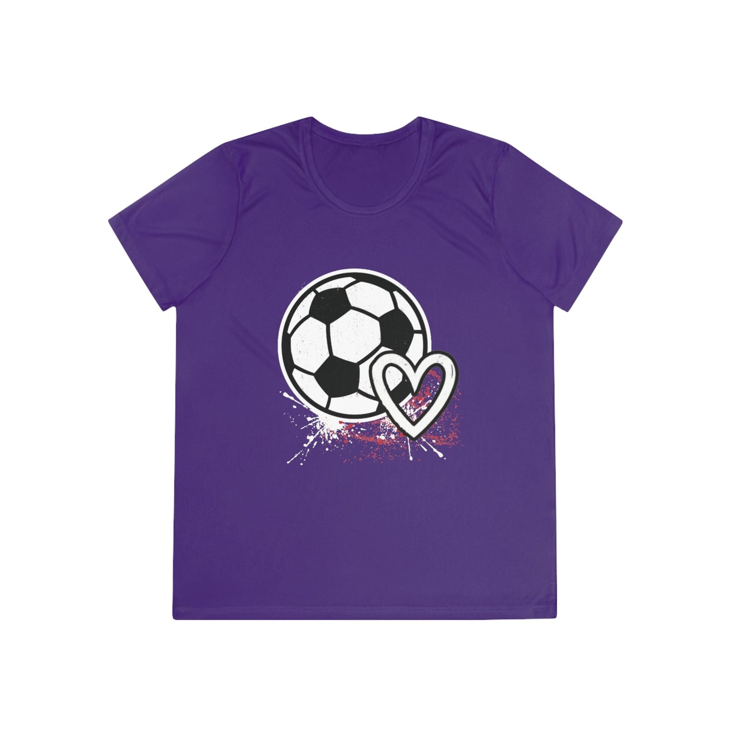 Soccer Is Her Heartbeat Ladies Moisture Wicking Tee