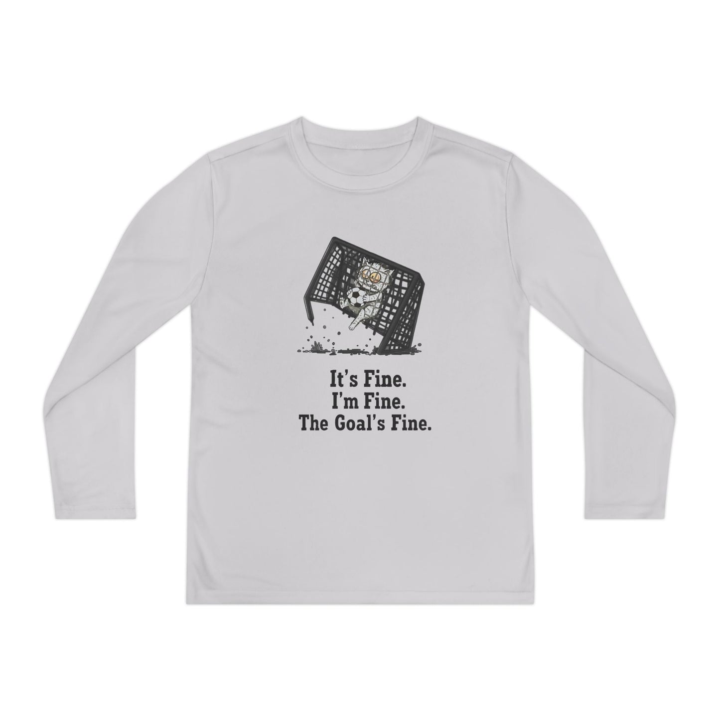 It's Fine, Soccer Youth Long Sleeve Competitor Tee