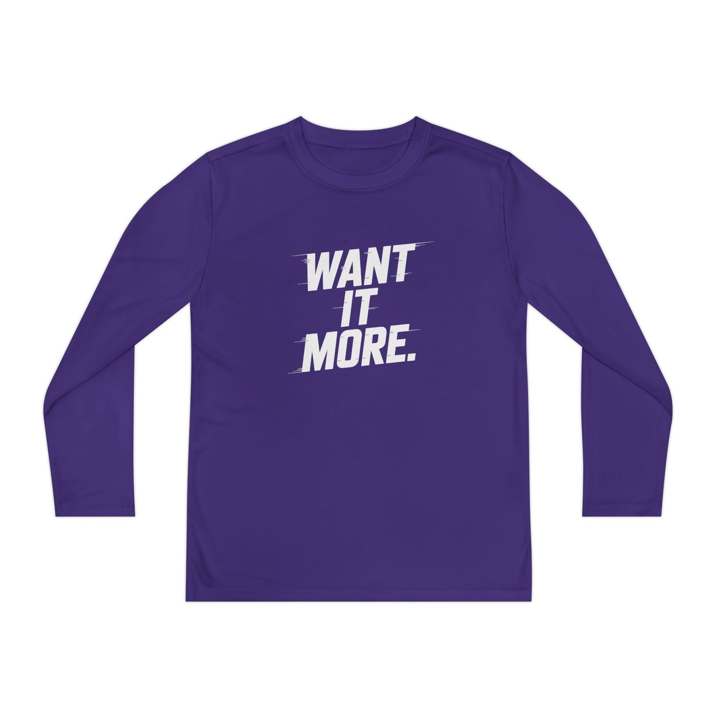Want It More Youth Long Sleeve Competitor Tee