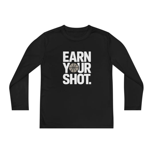 Earn Your Shot Youth Long Sleeve Competitor Tee
